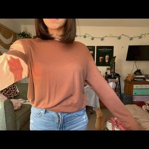 Brown soft women’s shirt- size S